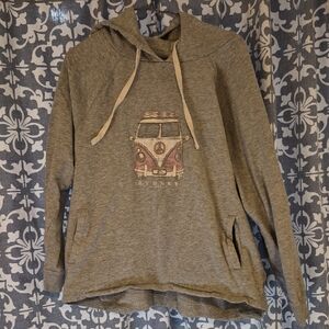 📚 Pacific Creations Ocean Beach Hoodie Gray Hoodie vintage VW Camper Surfer